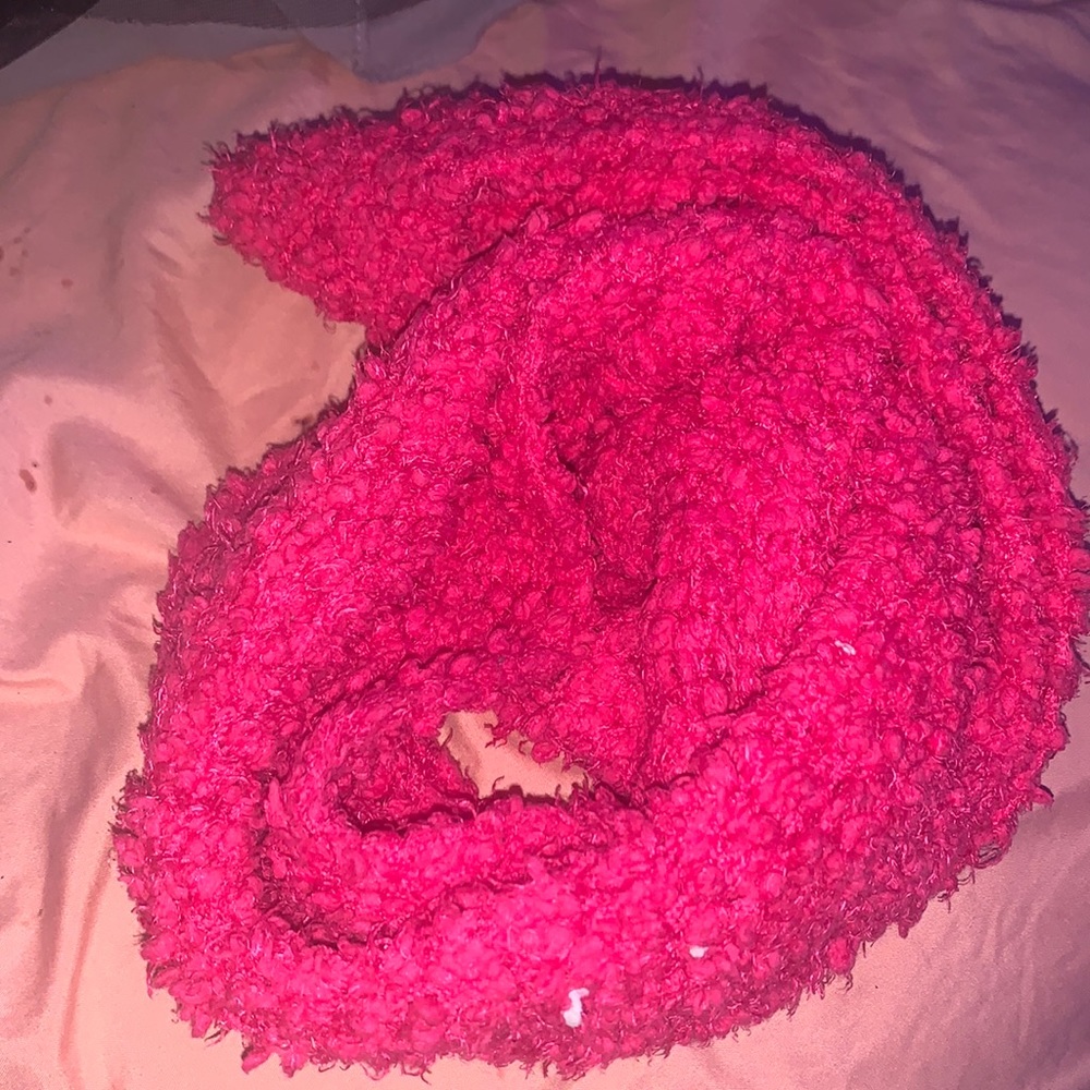 A pink scarf
